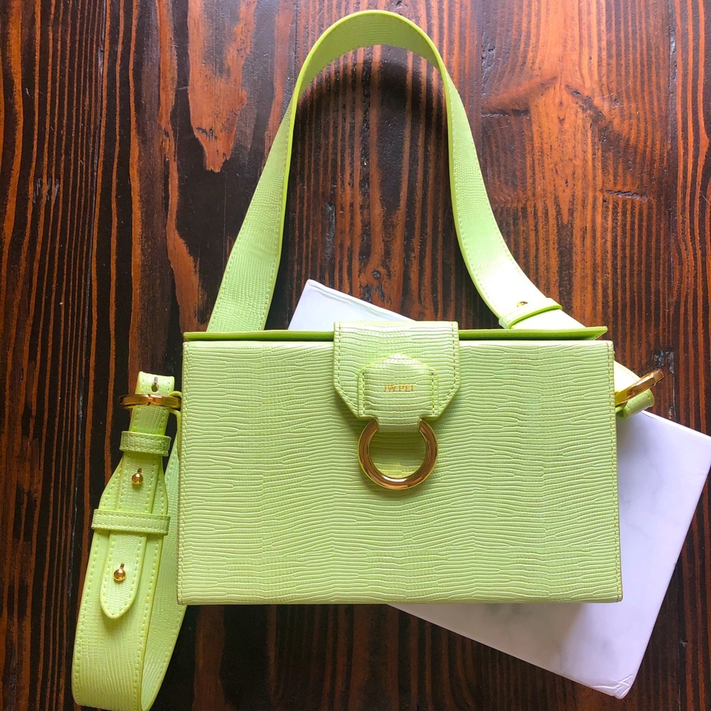 JW Pei Grace Box Bag Line Green